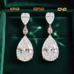 Celeste Pear Diamond Earrings - Image 3