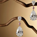 Celeste Pear Diamond Earrings - Image 4