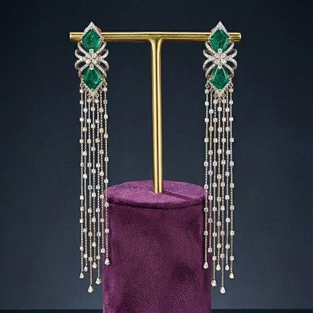 Untitled design (4) The Diamond Jhumar Earrings - Image 1
