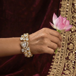 The Rajwada Polki Diamond Cuff - Image 4