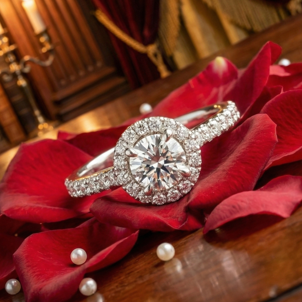 image1 (3) The Taj-e-Noor Solitaire Ring - Image 1