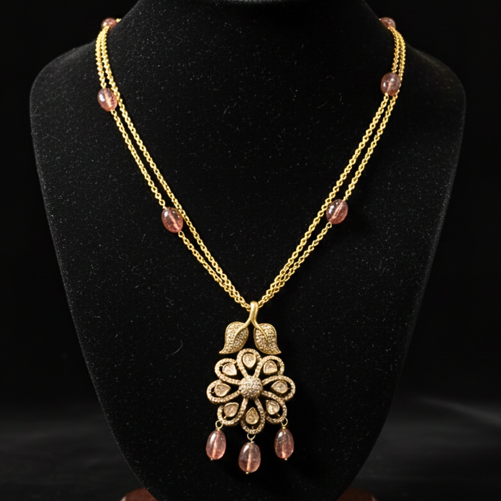 Untitled design (5) Gulab Diamond Chain - Image 1