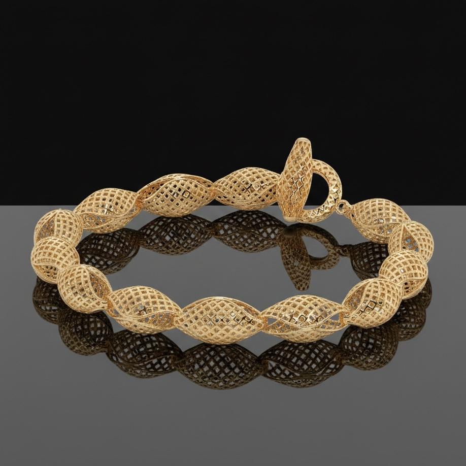 IMG_5164 Gold Mesh Bracelet - Image 1