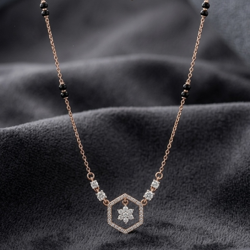 IMG_5964 Kyra Diamond Mangalsutra - Image 1
