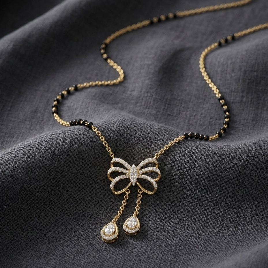 IMG_6102 Inara Diamond Mangalsutra - Image 1
