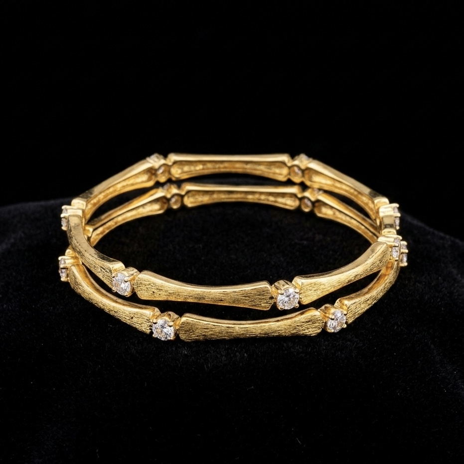 IMG_7545 Vanaja Diamond Bangles - Image 1