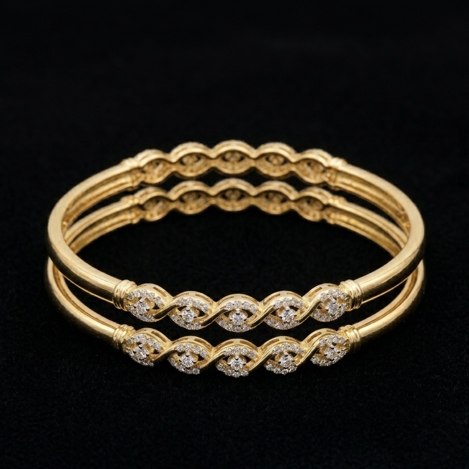 IMG_7549 Gitanjali Diamond Bangles - Image 1