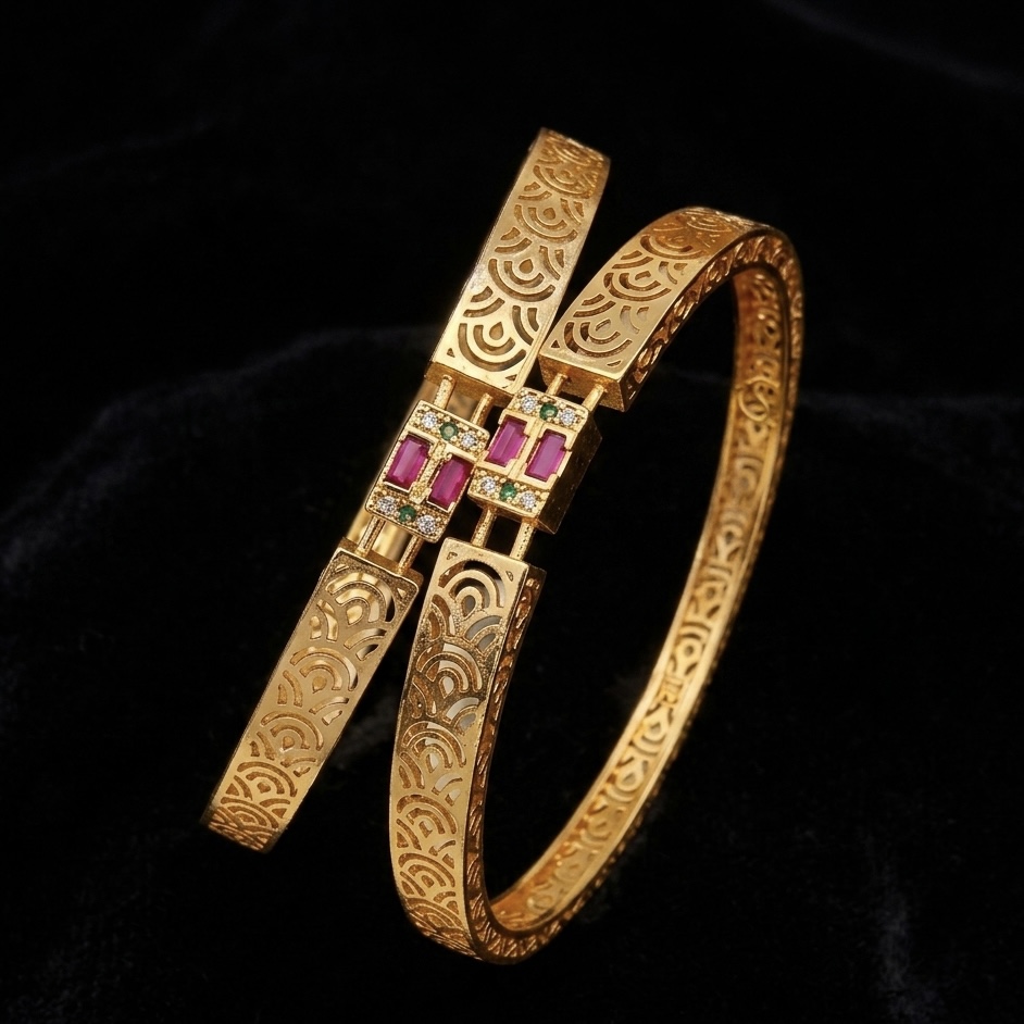 IMG_0530 Aakar Diamond Bangles - Image 1
