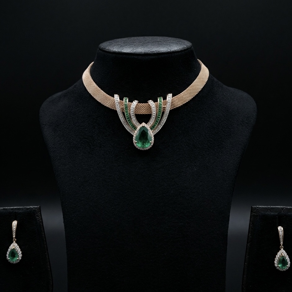 IMG_8739 Shringara Diamond Necklace - Image 1