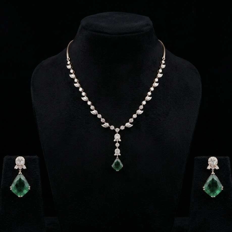 IMG_9615 Drop Diamond Necklace - Image 1