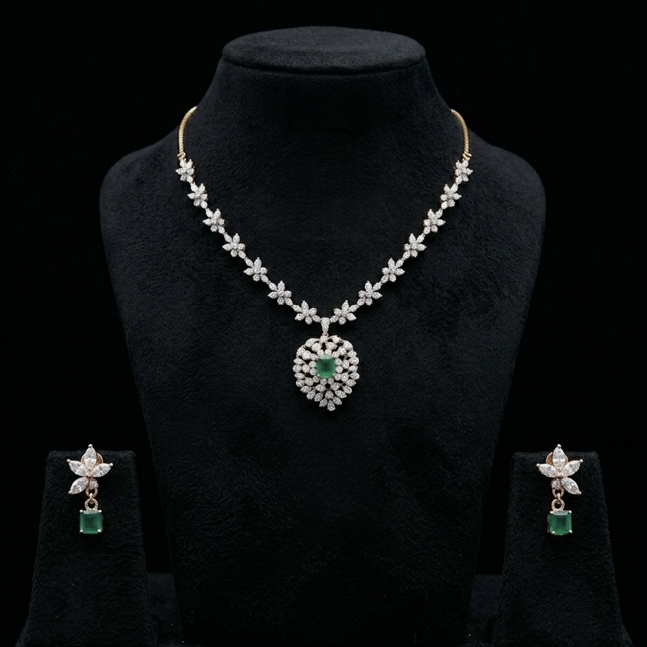 IMG_9617 Menaka Diamond Necklace - Image 1
