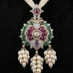 Pearl Diamond Necklace - Image 3