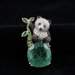Panda Diamond Brooch