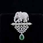Majestic Elephant Diamond Brooch
