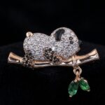 Little Panda Diamond Brooch