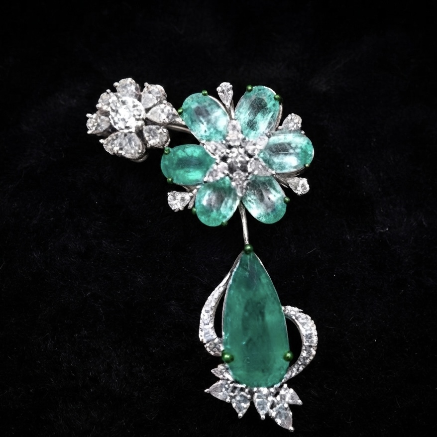 IMG_1922 Bloom Diamond Brooch - Image 1