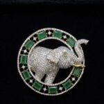 Haathi Diamond Brooch