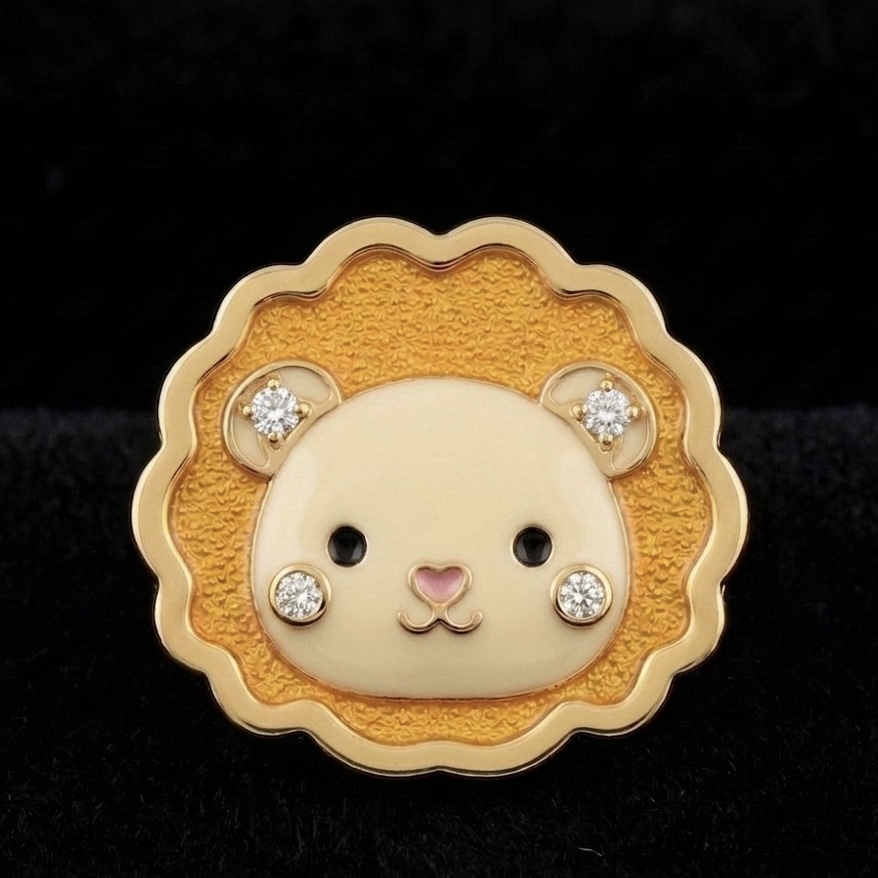 IMG_1972 Little Lion Diamond Brooch - Image 1