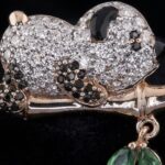 Little Panda Diamond Brooch - Image 2